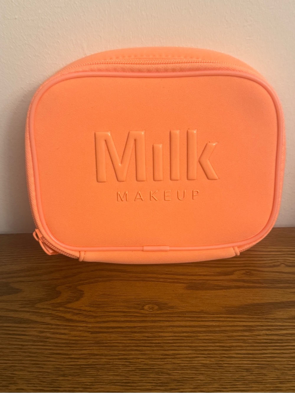 NWOT Milk Makeup Neon Orange Makeup Bag Cosmetic Case Pouc